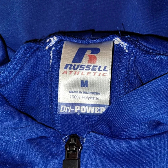 Vintage Russell Athletic Warm Up/Starter hooded short sleeve jacket - Picture 12 of 12